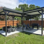 Freestanding Solid Roof Patio Cover and Outdoor Living Space Gazebo by All Star Sunrooms